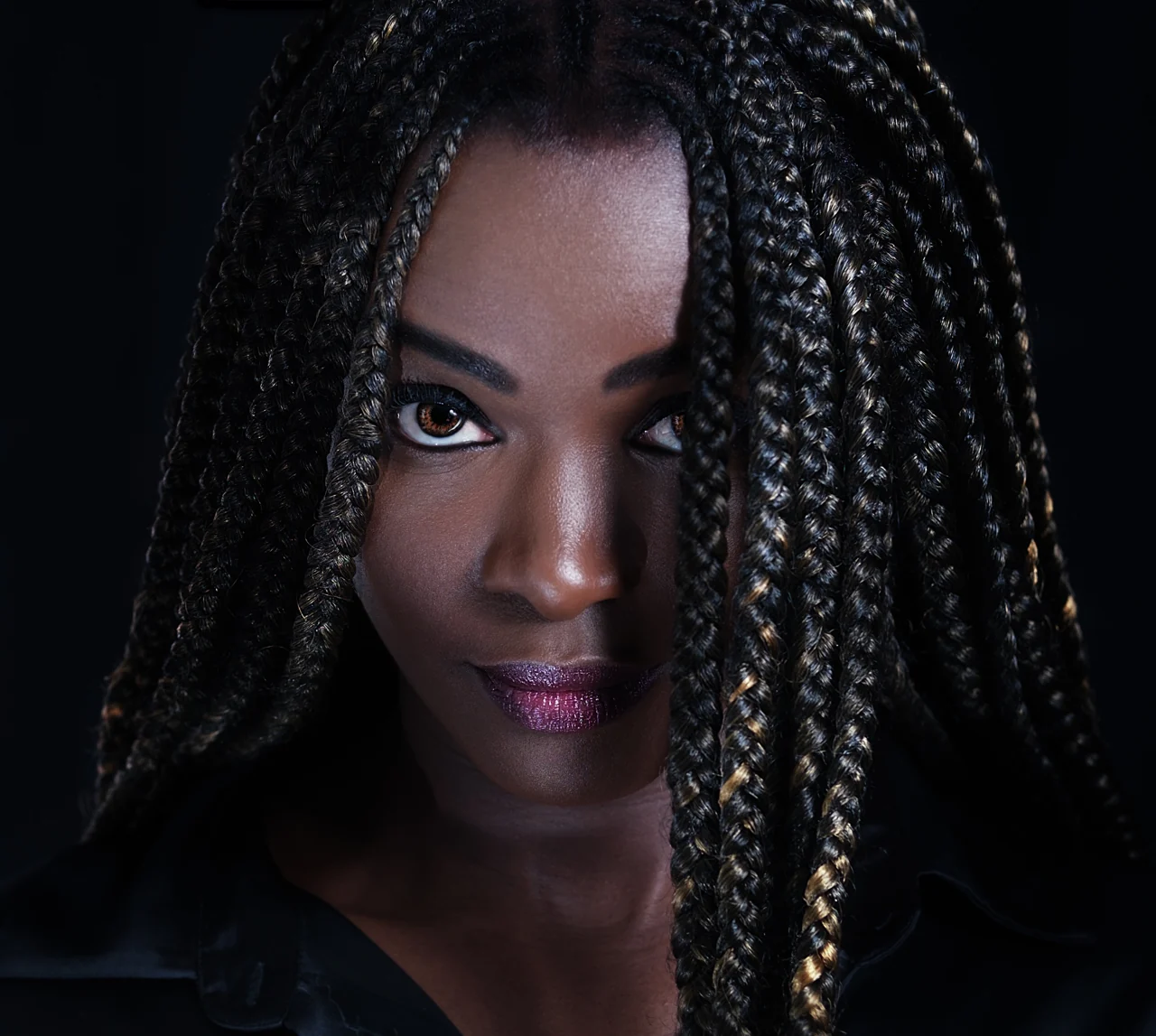Portrait de femme réalisé en studio